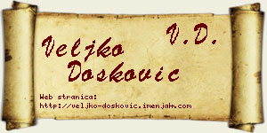 Veljko Dosković vizit kartica